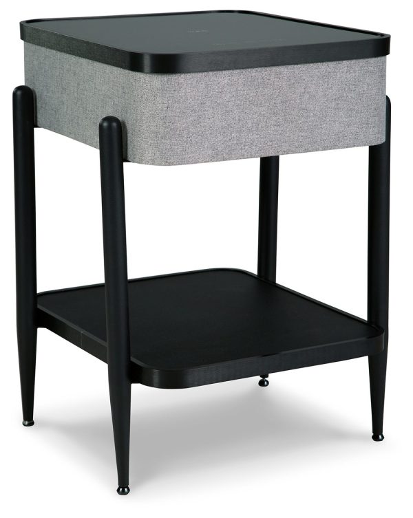 Jorvalee - Gray   Black - Accent Table with Speaker Online