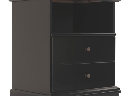 Maribel - Black - One Drawer Night Stand Cheap