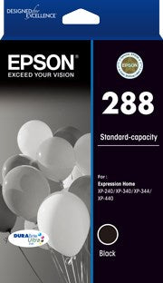 Epson 288 Std Capacity DURABrite Ultra Black ink, XP-240, XP-340, XP-344, XP-440 C13T305192 175 pages For Sale