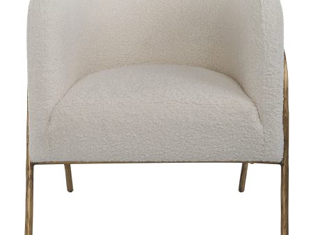 Jacobsen - Shearling Accent Chair - Off White For Discount