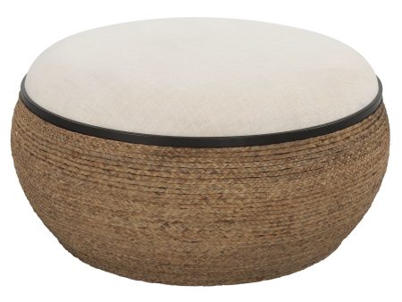 Island - Straw Storage Ottoman   Coffee Table Online