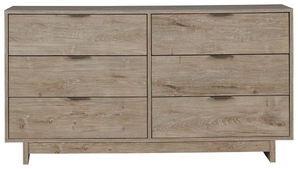 Oliah - Beige - Six Drawer Dresser - 31   Height Fashion