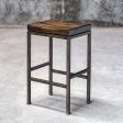 Beck - Industrial Bar Stool - Dark Brown & Black Cheap