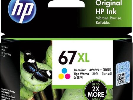 HP 67XL TRI COLOR ORIGINAL INK CARTRIDGE 3YM58AA Hot on Sale