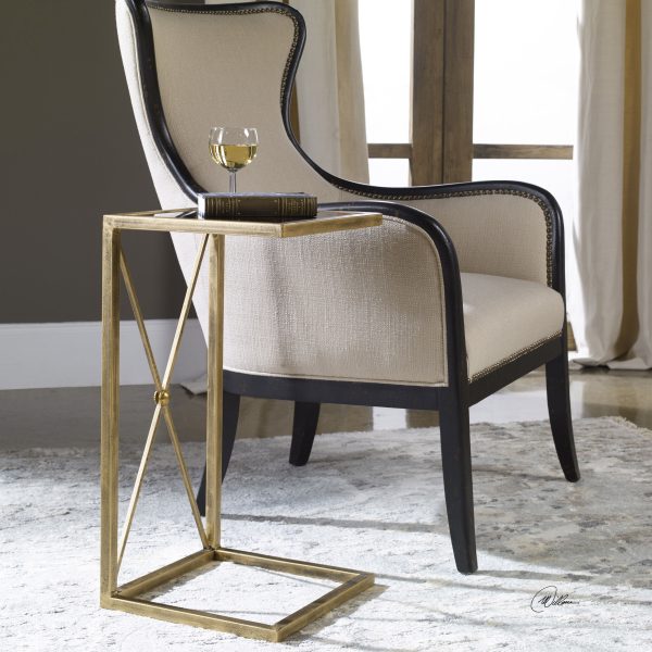 Zafina - Accent Table - Gold For Sale