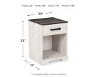 Shawburn - White   Black   Gray - One Drawer Night Stand - Open Cubby Online