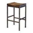 Beck - Industrial Bar Stool - Dark Brown & Black Cheap