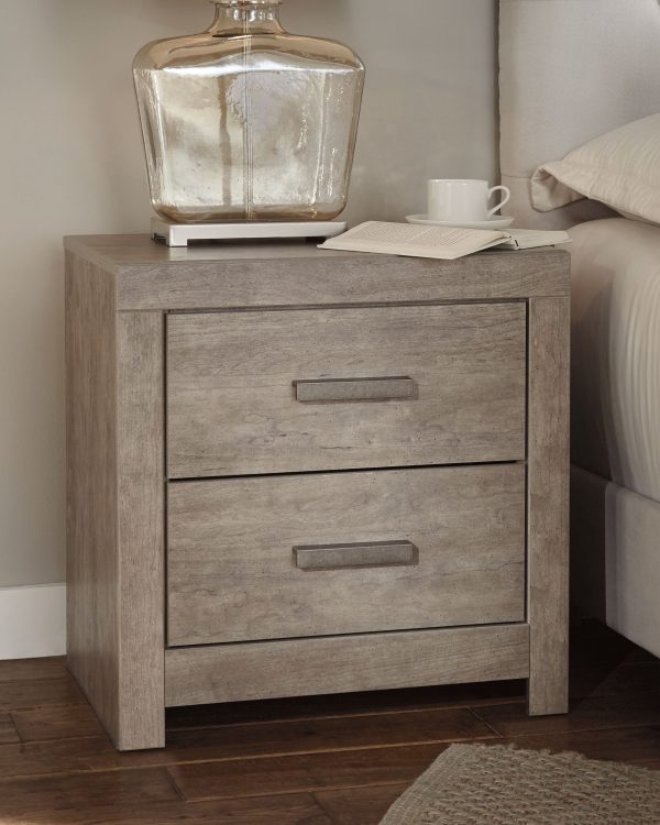 Culverbach - Gray - Two Drawer Night Stand Cheap