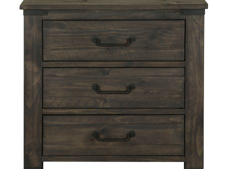 Abington - 3 Drawer Nightstand - Weathered Charcoal Online Hot Sale