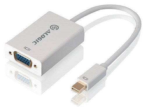 ALOGIC Premium 15cm Mini DisplayPort to VGA Adapter Male to Female WHITE Fashion