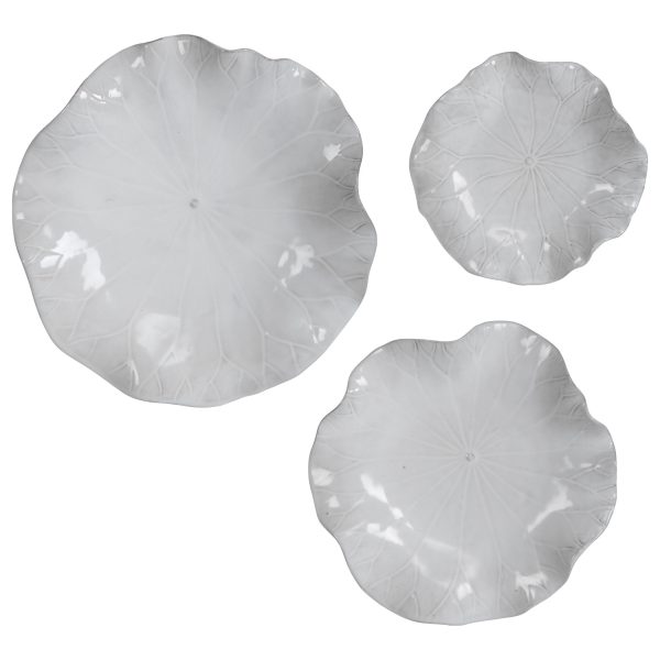 Abella - Ceramic Wall Decor (Set of 3) - White Online Sale