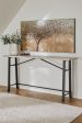 Karisslyn - Whitewash   Black - Long Counter Table Discount