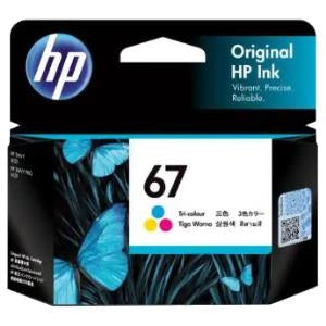 HP 67 TRI-COLOR ORIGINAL INK CARTRIDGE 3YM55AA 100 Pages Online Sale