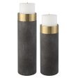 Wessex - Gray Candleholders (Set of 2) For Cheap