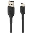 BELKIN BOOSTCHARGE USB-A TO USB-C CABLE 1M BLACK  Data Transfer Cable Online now