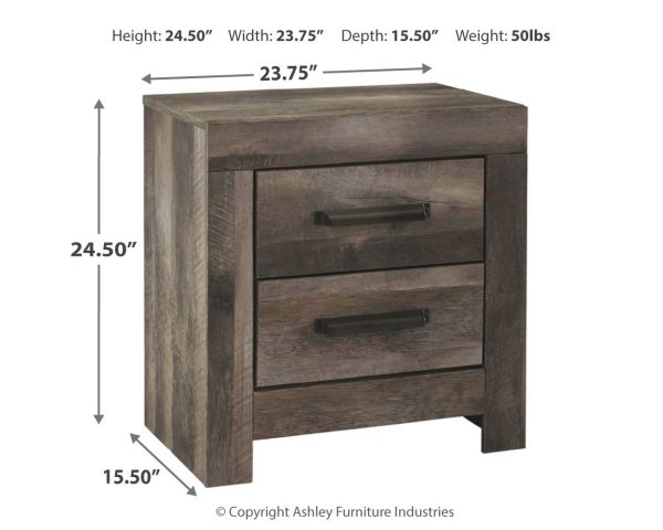 Wynnlow - Gray - Two Drawer Night Stand Online