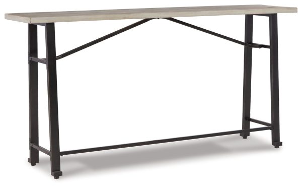 Karisslyn - Whitewash   Black - Long Counter Table Discount