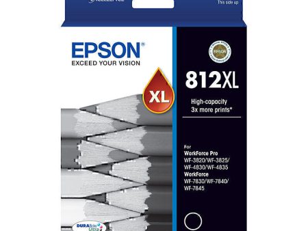 Genuine Epson 812XL Black Ink Cartridge C13T05E192 for EPSON WF3820 WF3825 WF4830 WF4835 WF7830 Online Sale