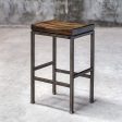 Beck - Industrial Bar Stool - Dark Brown & Black Cheap