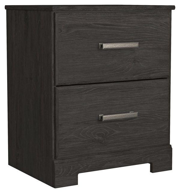 Belachime - Charcoal - Two Drawer Night Stand Online now