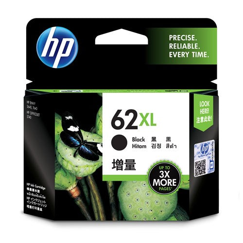 HP 62XL BLACK INK CARTRIDGE 600 Pages C2P05AA Online Sale