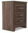 Juararo - Dark Brown - Two Drawer Night Stand Online now