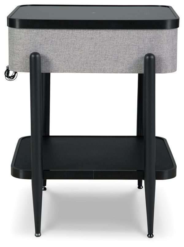 Jorvalee - Gray   Black - Accent Table with Speaker Online