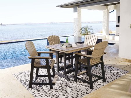 Fairen Trail - Black   Driftwood - 5 Pc. - Counter Dining Set Online now