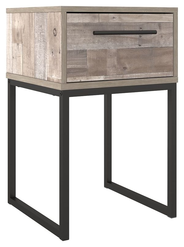 Neilsville - Whitewash - One Drawer Night Stand - Vinyl-Wrapped Fashion