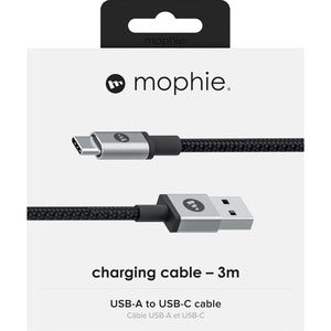 Mophie USB-A TO USB-C 3M  BLACK 409903208 on Sale