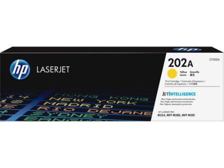 Genuine HP 202A Toner Cartridge Yellow Laser Standard Yield 1300 Pages 1Pack CF502A Hot on Sale