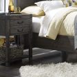 Abington - 2 Drawer Open Nightstand - Weathered Charcoal Fashion