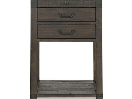 Abington - 2 Drawer Open Nightstand - Weathered Charcoal Fashion