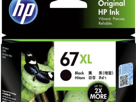 HP 67XL BLACK ORIGINAL INK CARTRIDGE 3YM57AA Online now