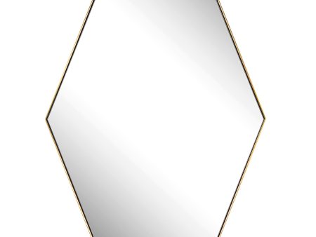 Ankara - Brass Hexagon Mirror Cheap