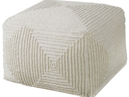 Sovanna - Geometric Pouf - Beige Discount