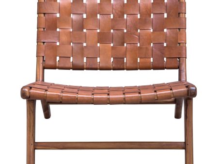 Plait - Woven Leather Accent Chair - Light Brown Online now