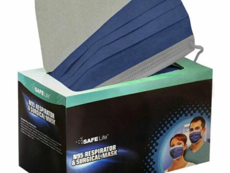 SAFELIFE B130 N95 Respirator and Surgical Mask, Size S M - 25 Pack on Sale