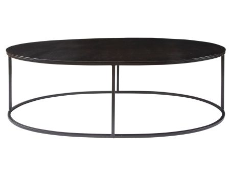 Coreene - Oval Coffee Table - Black on Sale