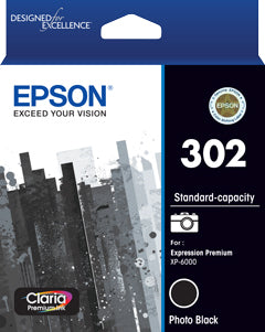 Epson 302 C13T01W192 Standard Capacity Claria Premium Photo Black Ink Cartridge Cheap