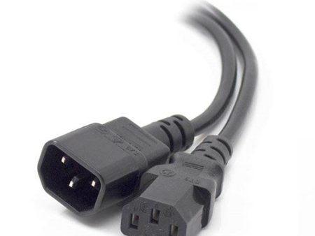 ALOGIC 2M IEC C13 to IEC C14 Computer Power Extension Cord Male to Female Black on Sale