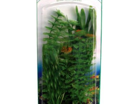 Penn Plax Green Aquarium Plant Value Pack Assorted Sizes 4 count by Penn Plax Online Sale