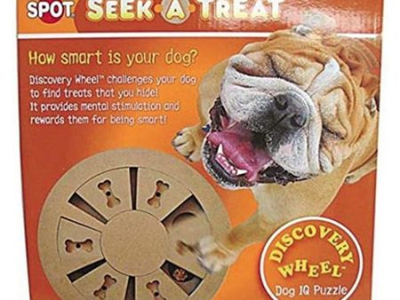 Spot Seek-A-Treat Discovery Wheel Interactive Dog Treat and Toy Puzzle 1 count by Spot For Sale