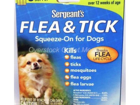 Sergeants Flea and Tick Squeeze-On Dog 33lb and Under 3 count by Sergeants For Sale