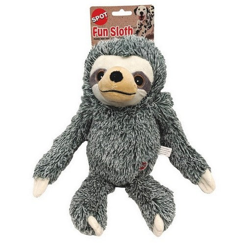 Spot Fun Sloth Plush Dog Toy Assorted Colors 13  1 count by Spot Fashion