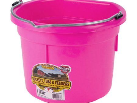 DuraFlex Plastic Flatback Bucket Pink 1 Count by Duraflex For Sale