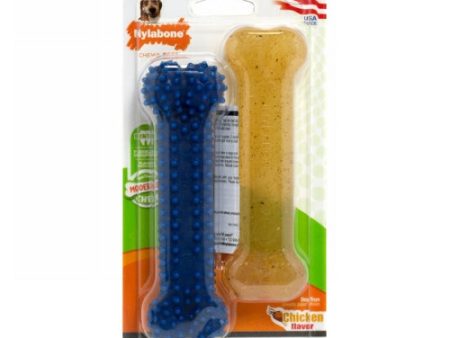 FlexiChew Dental Moderate Chew Twin Pack Wolf 2 Packets by Nylabone Online Sale