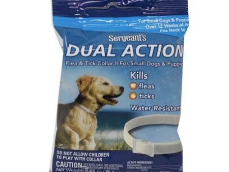 Sergeants Dual Action Flea and Tick Collar II for Small Dogs and Puppies Neck Size 15  1 count by Sergeants Online now