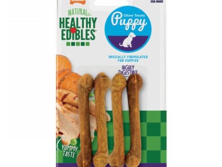 Healthy Edibles Sweet Potato & Turkey Puppy Chew Treats Petite 4 Packets by Nylabone Supply