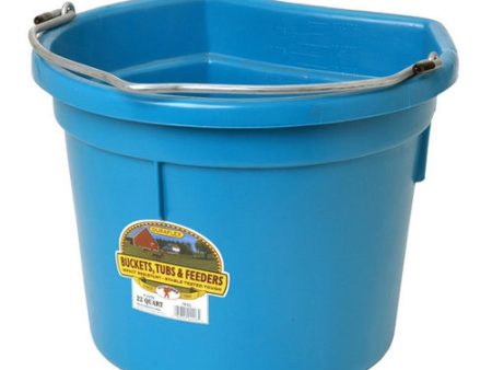 DuraFlex Plastic Flatback Bucket  Teal 1 Count by Duraflex Online Sale